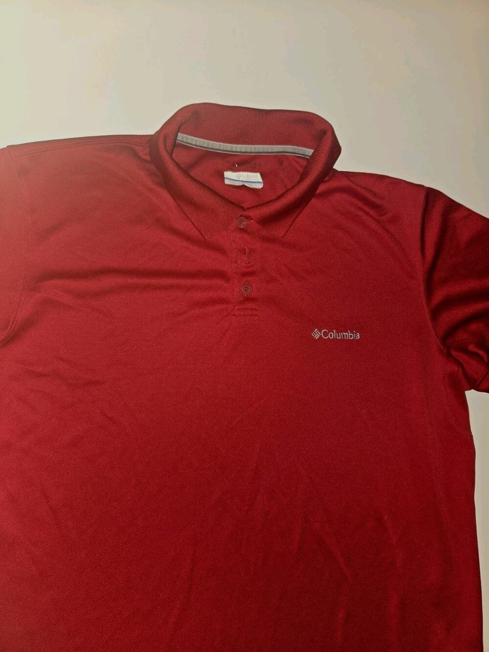 Columbia Sportswear Men’s XL Red Short Sleeve Performance Polo Shirt Logo